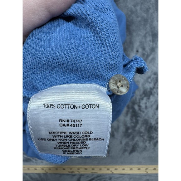 Lot of‎ 2 REDHEAD Polo Shirt Short Sleeve Red & Blue Button Up Men Large preppy - Picture 14 of 15